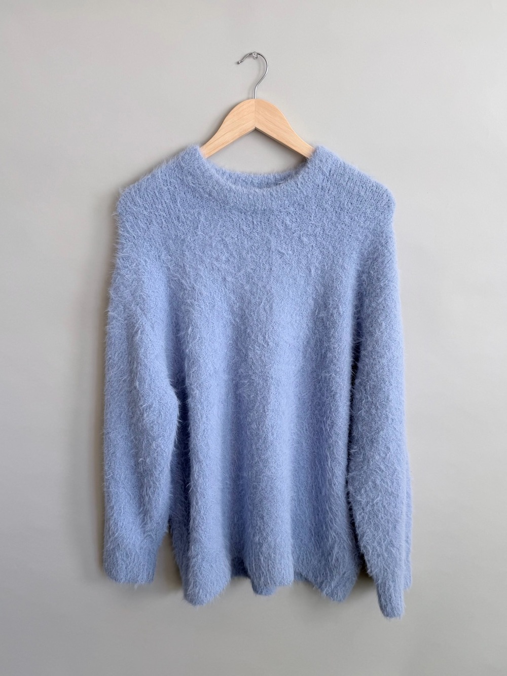 MARINE LAYER Teddy Eyelash Crewneck Sweater Blue Large NWT - Picture 2 of 9